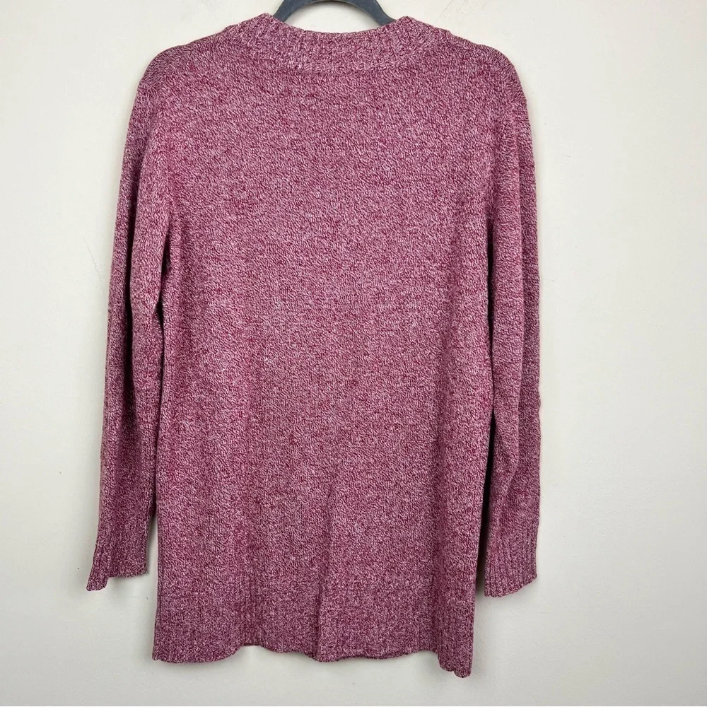 Athleta S Wine Red Vital V-Neck Tunic Sweater Cashmere Wool Lounge Oversized